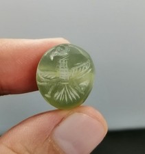 Jade Unique   Stone Old Intaglio Seal Stone Stamp Amulet picture