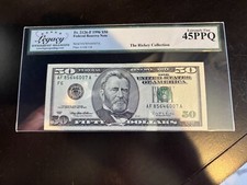 DBR 1996 $50 FRN Atlanta Fr. 2126-F Legacy 45 PPQ Serial AF85646007A picture
