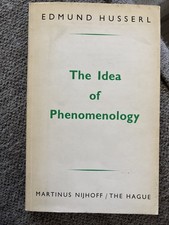 The Idea of Phenomenology Edmund Husserl Hardcover 1964 First Printing Rare picture