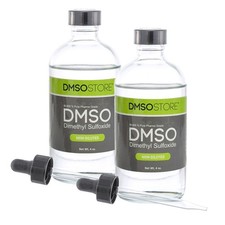 2 Bottle DMSO 4 oz Glass 99.995% Pure USP Pharma Dimethyl Sulfoxide With/Dropper picture