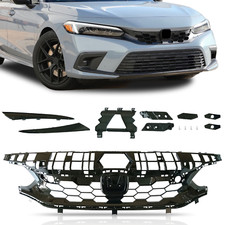 For 2022-24 Honda Civic Si & Hatchback Type-R Style Gloss Black Front Grill picture