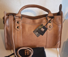 FRYE  Melissa Washed Leather Satchel / Shoulder Bag BEIGE NWT $388 Original Frye picture