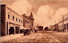 c1910 Sixth Street View Corona California CA Riverside County Postcard picture