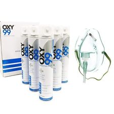 Oxy99 Portable Oxygen Cylinder 6 liter Can Light Weight Boschi Italy Free Mask picture