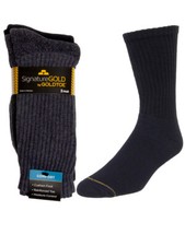 NEW - GOLDTOE, Signature GOLD Men’s Socks, 3 PAIR - Shoe Size 6 - 12 1/2 Cushion picture