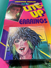 Vntg View Master Jem And The Holograms Knockoff Adult Lite Up Earrings Jewelry picture