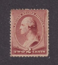 MATT'S STAMPS SCOTT #210 GEORGE WASHINGTON 2-CENT ISSUE OF 1883, MH CV$45 picture