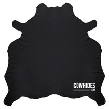 BLACK FINE NAPPA LEATHER HIDE SMOOTH WHOLE COWHIDE Upholstery Auto Seat Car 33sq picture