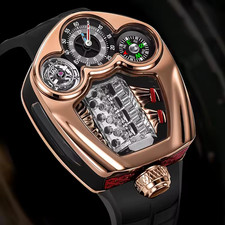 🔥USA🔥PINDU Engine Series Personality Leisure Barrel Hollow Men's P6658 Watch picture