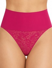 Maidenform Shaping Thong Panty Cool Comfort Lace Underwear SmoothTec NWT picture
