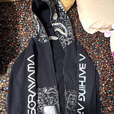 A Bathing Ape BAPE x SORAYAMA Full Zip Shark Hoodie Black Graphic Men’s M picture