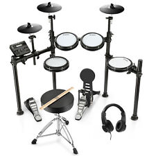 🥁 Donner DED-200 Electric Drum Set Quiet Mesh Pads Dual Zone Snare With Throne picture