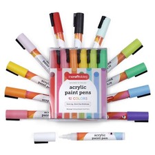 Incraftables Acrylic Paint Pens 12 Colors, Fine Tip Paint Markers for Crafts picture