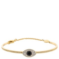 Swarovski Symbolica Blue/Gold Evil Eye Bangle, Size Medium picture