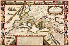 1552s Vintage World Map Old Style Poster ROMANE EMPIRE  24 x 36 Inch #T09 picture