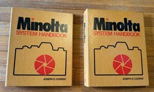 MINOLTA SYSTEM HANDBOOK vtg Cooper HC binders books Vol I & II ills camera 1976 picture