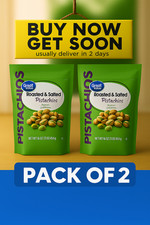 Great Value Roasted & Salted Pistachios 16oz Bag – 2 Pack Resealable Fresh Snack picture
