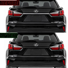CHROME DELETE BLACKOUT VYNIL OVERLAY FOR 2016-2022 LEXUS RX TRUNK TAILGATE TRIM picture