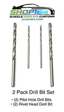 4 Pack of 2-56 Size Pilot Hole + 9/64 Rivet Head Drill Bit Hot Wheel Customizing picture
