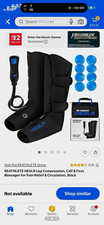 REATHLETE HEALR Leg & Foot Air Compression Massager Heat Black picture