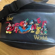 90s Rare Vintage Y2K Walt Disney World Embroidered Crossbody Fanny Pack picture