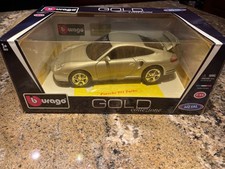 Bburago Gold Collezione Porsche 911 Turbo 996 Silver 1:18 Diecast 18-12030 Boxed picture