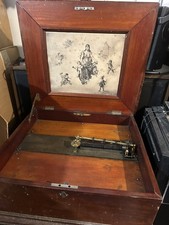 Antique 1890’s REGINA Victorian Mahogany Table Top Music Box  picture