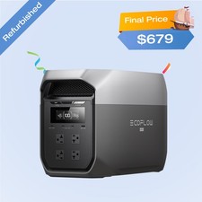 EcoFlow 2048Wh 2400W LFP Portable DELTA 3 Max Power Station Backup Refurbished picture