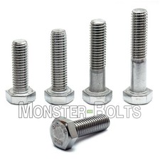 M8 Hex Cap Bolts / Screws, A2 Stainless Steel, 1.25 Coarse DIN 933 931 Tap 18-8 picture