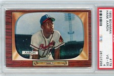 1955 Bowman Set-Break #179 Hank Aaron PSA 4 VG-EX picture