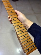 24Fret Roasted Flame Maple Guitar Neck matte locking nut for parts picture