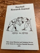 1976 FIFTH ANNUAL BASEBALL RESEARCH JOURNAL, SABRE, RARE, BB CENTENNIAL COVER picture