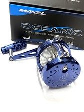 Maxel Oceanic 30 Wide 2-speed Trolling Reel Limited Edition Cobalt Blue picture
