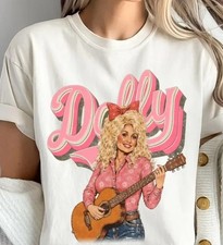 Vintage Dolly Parton Country Music white color T-shirt reprint S-5XL picture
