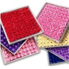 Luxury Rose Soap Flowers, Dissolving Spa Floral Scent, 81 Pieces for Nail Shop picture