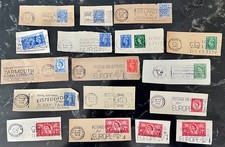 VINTAGE 1950S GREAT BRITAIN IRELAND SLOGAN POSTMARK COLLECTION KING GEORGE VI. picture