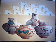 Raejeanne Celebrated Navajo Diné Artist Large 36” x 48” Oil Painting picture