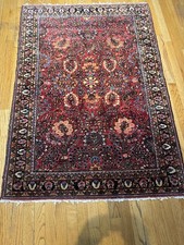 Beautiful Antique Sarouk Handmade Rug C.1930 Mint Condition 3’5x5 picture