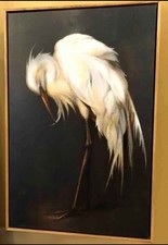 Stunning Large Framed Egret Excellent Condition Beautiful  picture