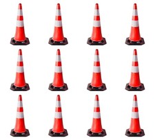 12 Pcs PVC Orange Traffic Safety Cones 28 Inch for Construction Parking Lot Road picture