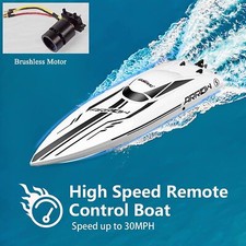 New UDIRC RC Boat Brushless 30+MPH Electric Racing Boat UDI005 Hobby RTR For Kid picture
