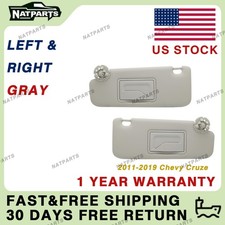 Pair Gray Sun Visor For Chevy Cruze 2011-2019 ‎95034256 95034253 84126667 picture