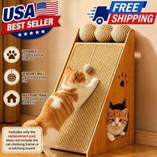 Standing Sisal Cat Scratching Post with Hanging Ball Space Saving Cat Furniture picture