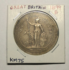 1899 B Great Britain Silver Trade Dollar KM75 picture