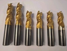 Carbide 3/4 Diameter 3 Flute Endmills 6 PCs CnC Sharpened & Coated  4.8LBs LotA picture
