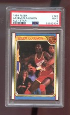 1988-89 Fleer #126 Akeem Olajuwon All-Star PSA 9 Graded Basketball Card Hakeem picture