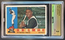 1960 Topps Roberto Bob Clemente #326 Pirates MBA 3 Vintage Baseball Very Good picture
