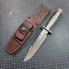 Hand Crafted  D-2 Tool Steel Survival, Ranger, Army Bushcraft Knife With Sheath picture