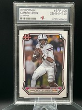 2026 Bowman Kamario Taylor 1st Bowman Mississippi State~GEM MINT PTA 10🔥 picture