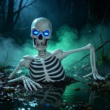New Halloween 5ft (1.6m) Giant Ground Breaking Skeleton with Lights & Sounds picture